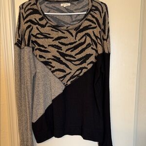 Maurices Zebra Patterned Long Sleeve Top